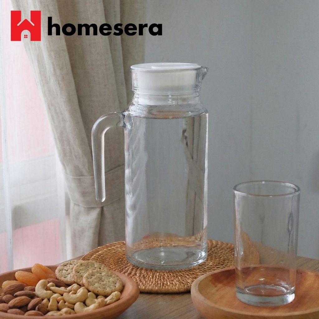 Jual TEKO WATER JUG KACA | JUG KACA DENGAN TUTUP| PITCHER KACA VIOLA ...