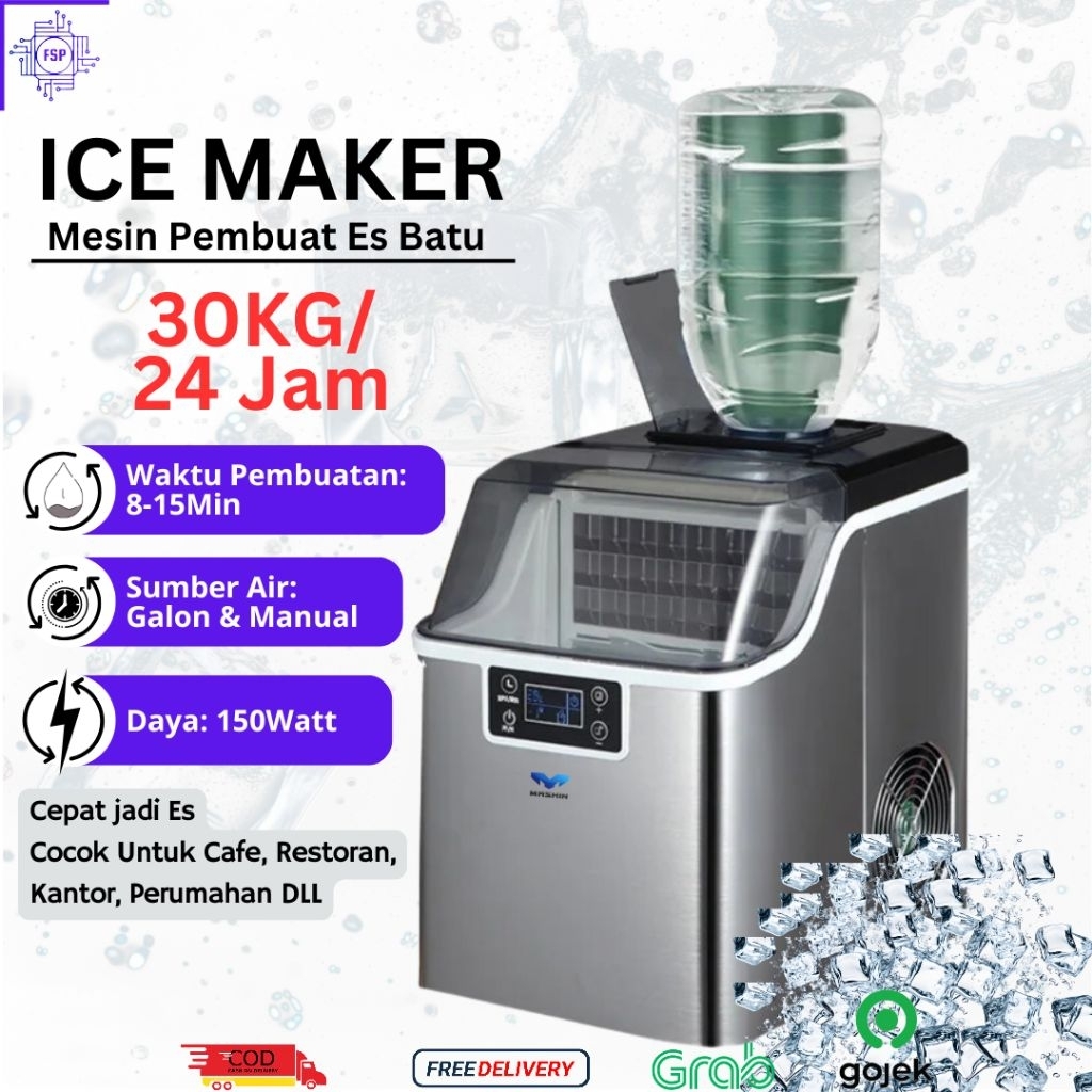 Jual MESIN HICON HZB PEMBUAT ES BATU KRISTAL MINI 15-30KG PERHARI ICE ...