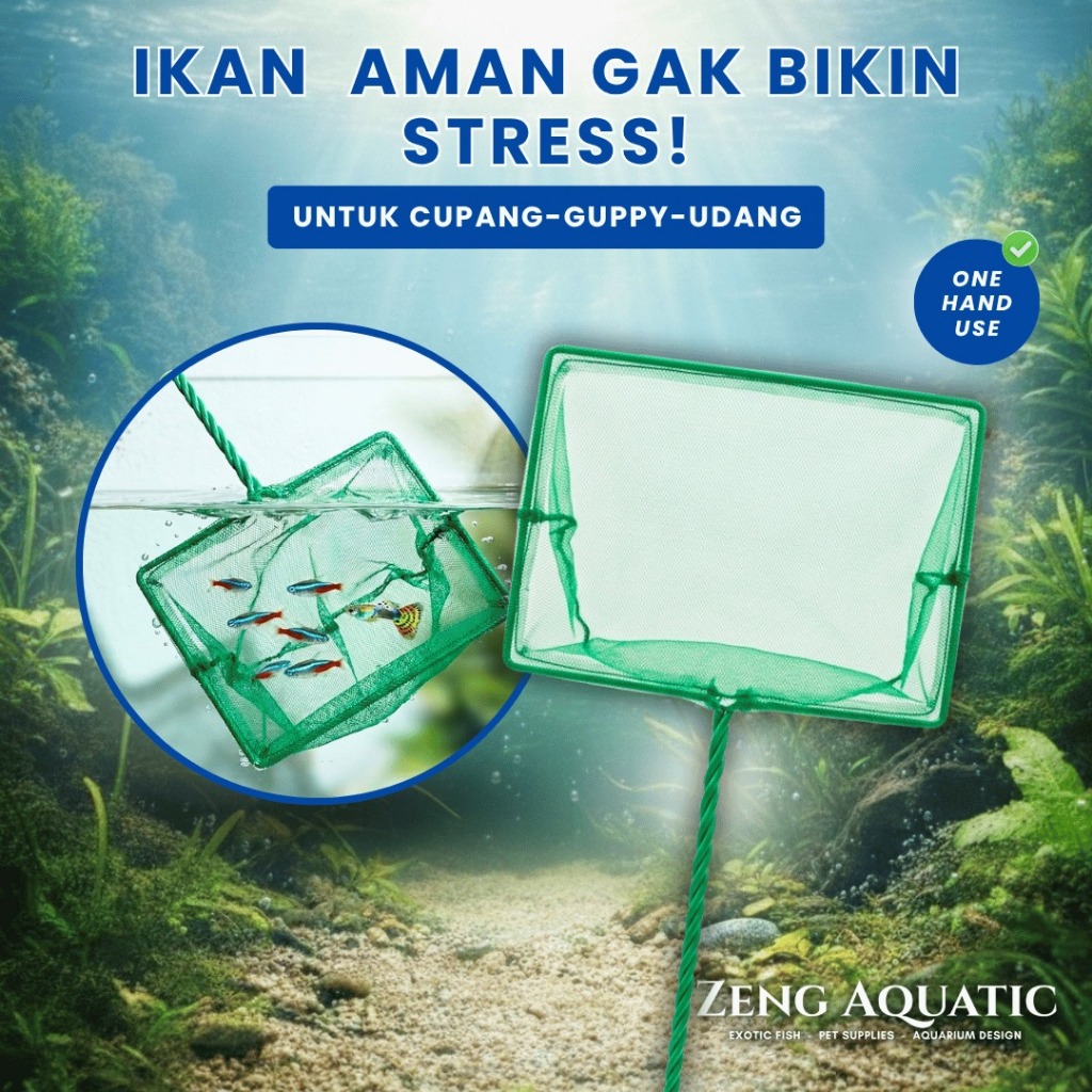 Jual Serokan Jaring Ikan Fish Net Serok Seser Saringan Aquarium 4 6 8 ...