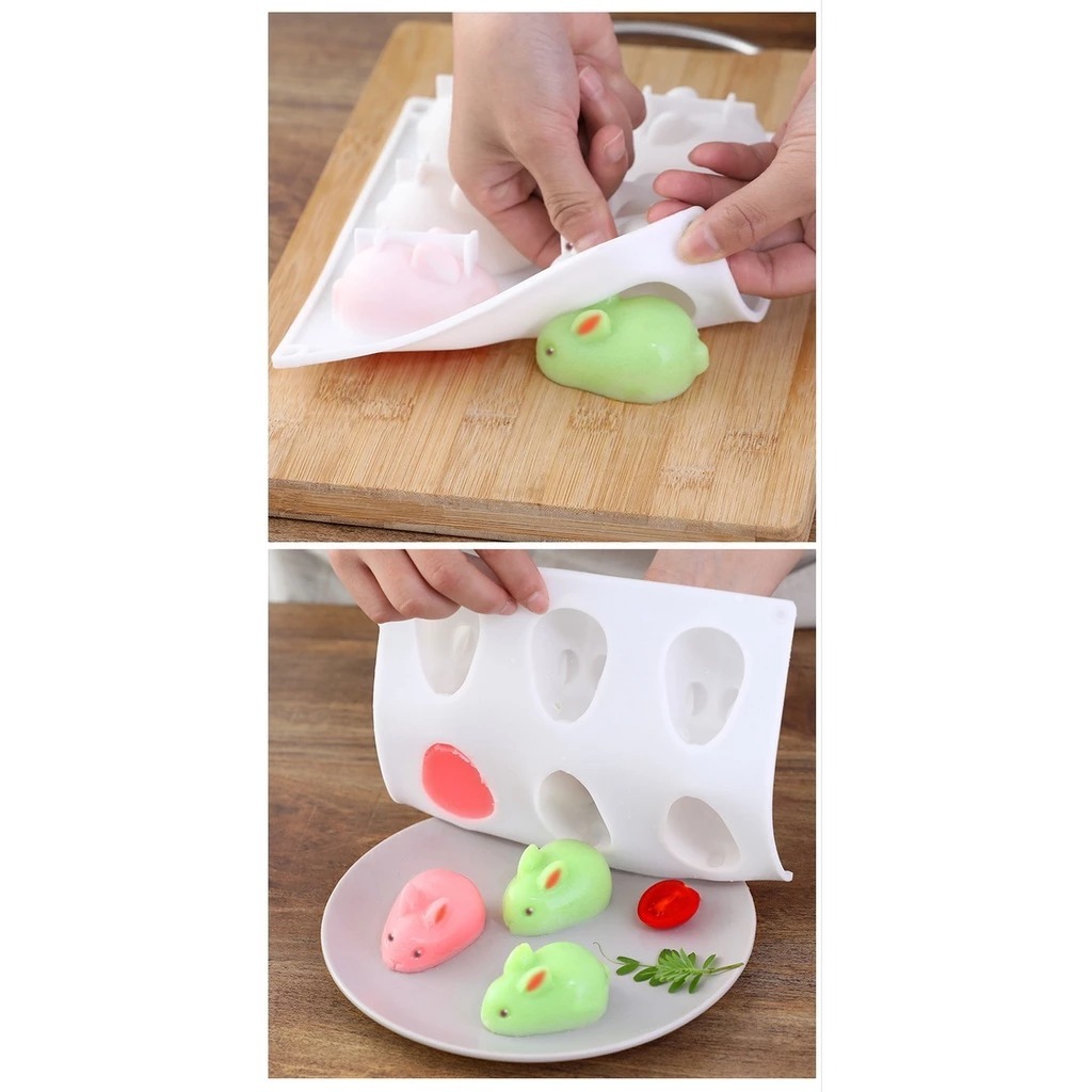 Jual Cetakan Silikon 3D Kelinci Rabbit Bunny Fondant JELLY Puding Kue ...