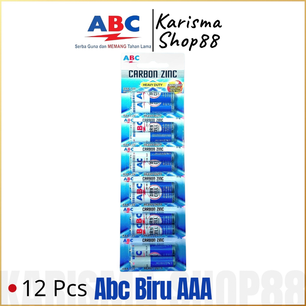 Jual Batre ABC biru AAA isi 12 pcs / baterai / battery / batu abc a3 ...