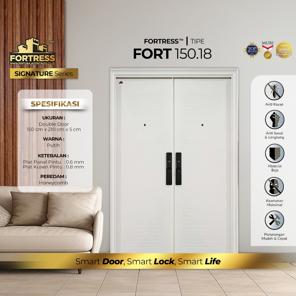 PINTU BAJA FORTRESS TYPE FORT 150 WHITE - JABODETABEK