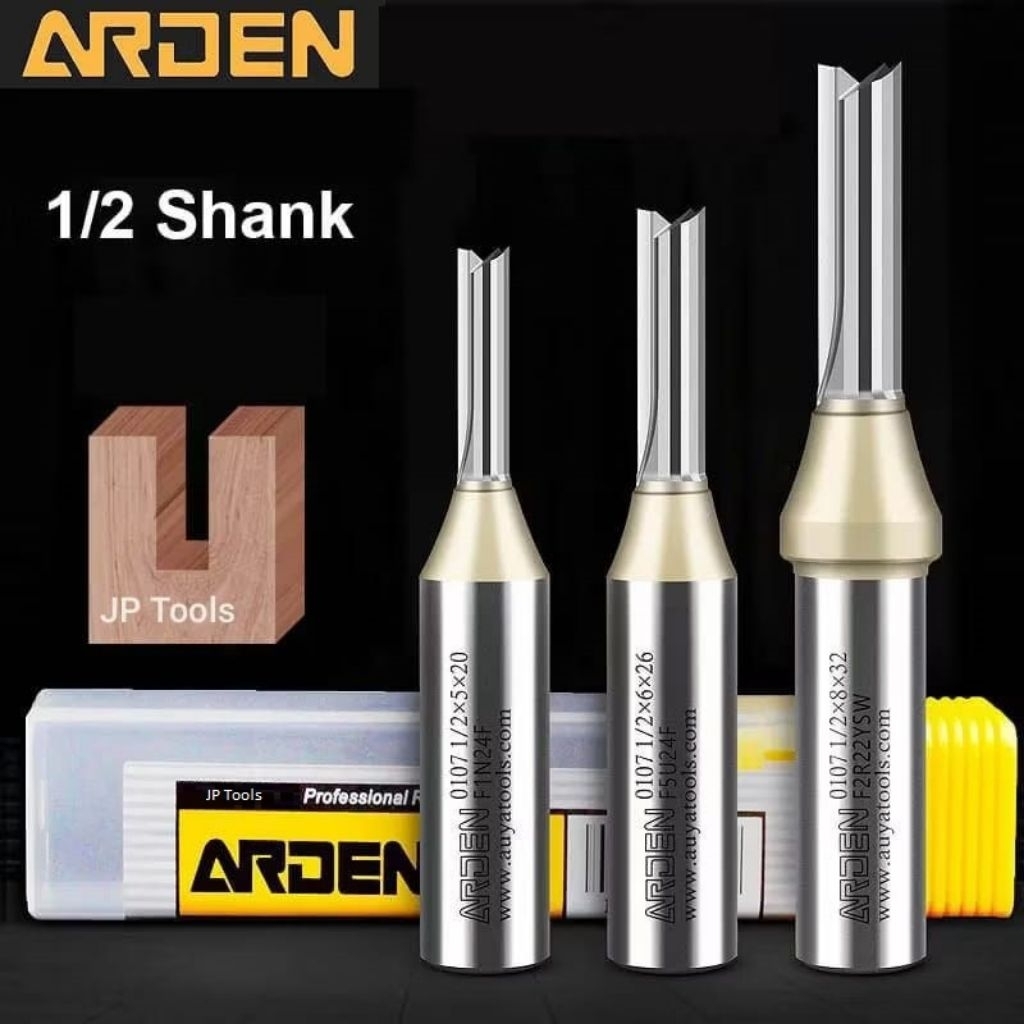 Jual Arden TCT Straight / Mata Router Kayu Shank 1/2