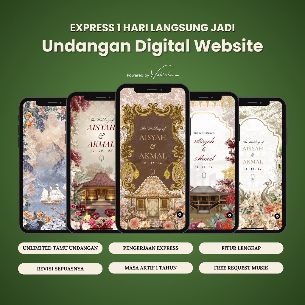 TEMA MOTION ART & ADAT | UNDANGAN DIGITAL WEBSITE PERNIKAHAN | PROSES MUDAH & CEPAT