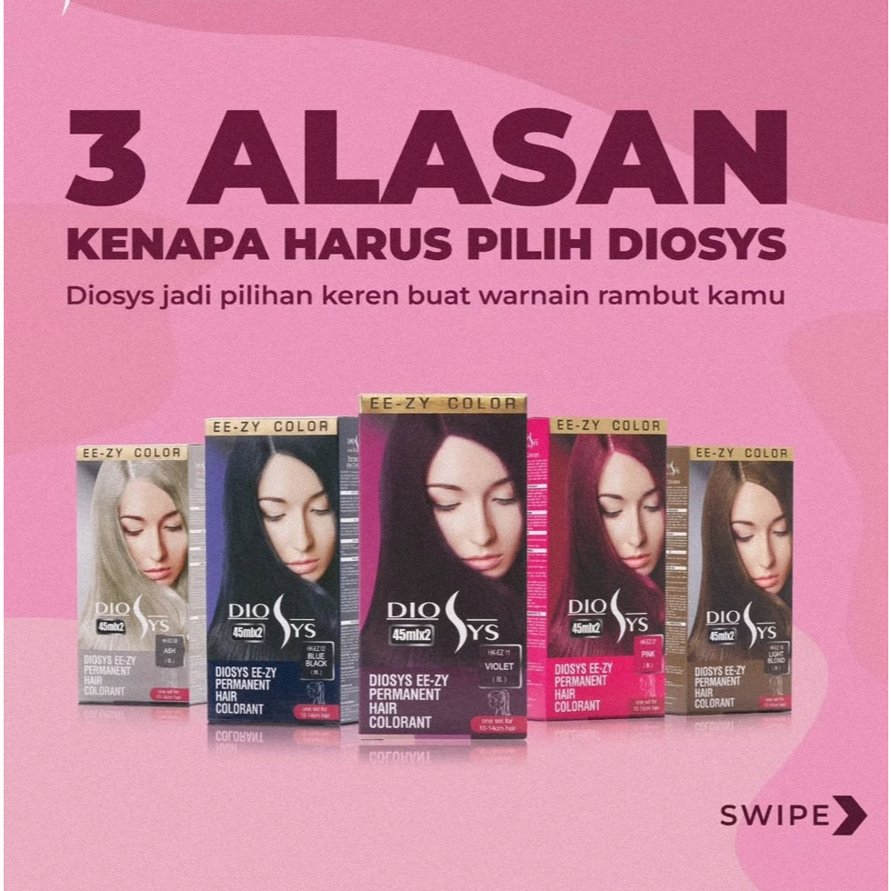 Jual CAT RAMBUT ABU ABU ASH GREY DIOSYS 45ml plus developer SEMIR WARNA ...