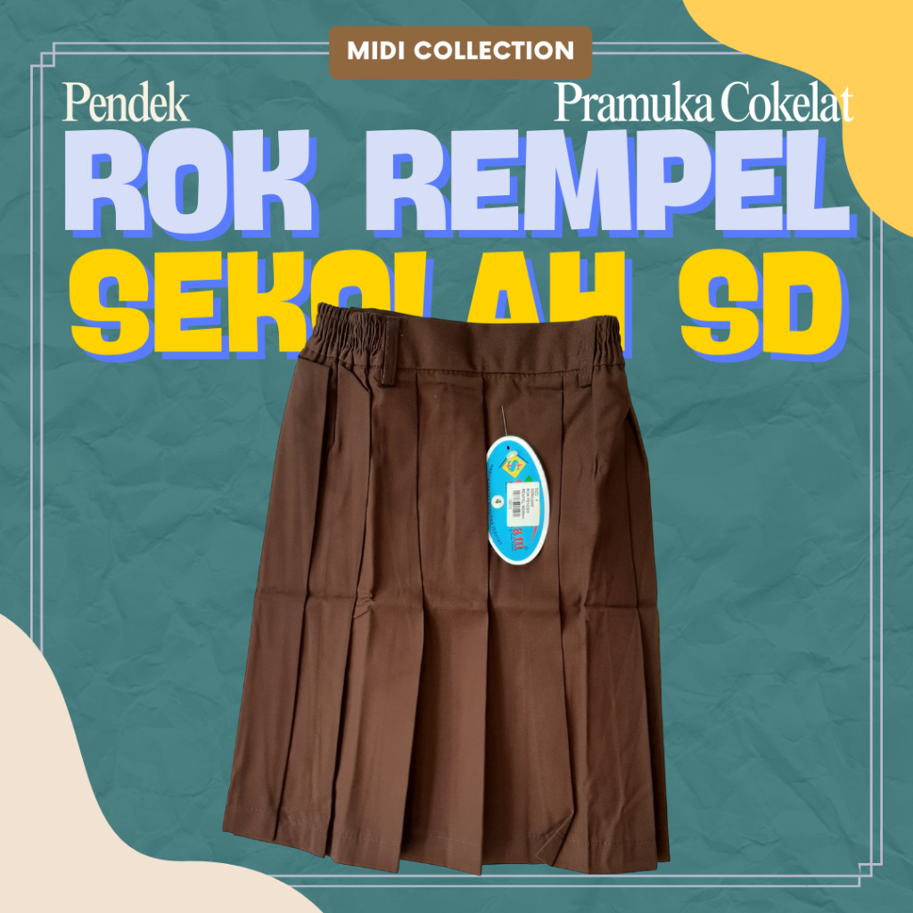 Jual Rok Pramuka SD Rempel Pendek Cokelat - Bahan Famatex Premium ...