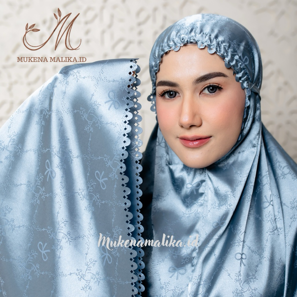 Mukena Dewasa Silk Arrmanii Jacquar 2in1 Model Terbaru/Dahi Kerut - Mukena Malika.id