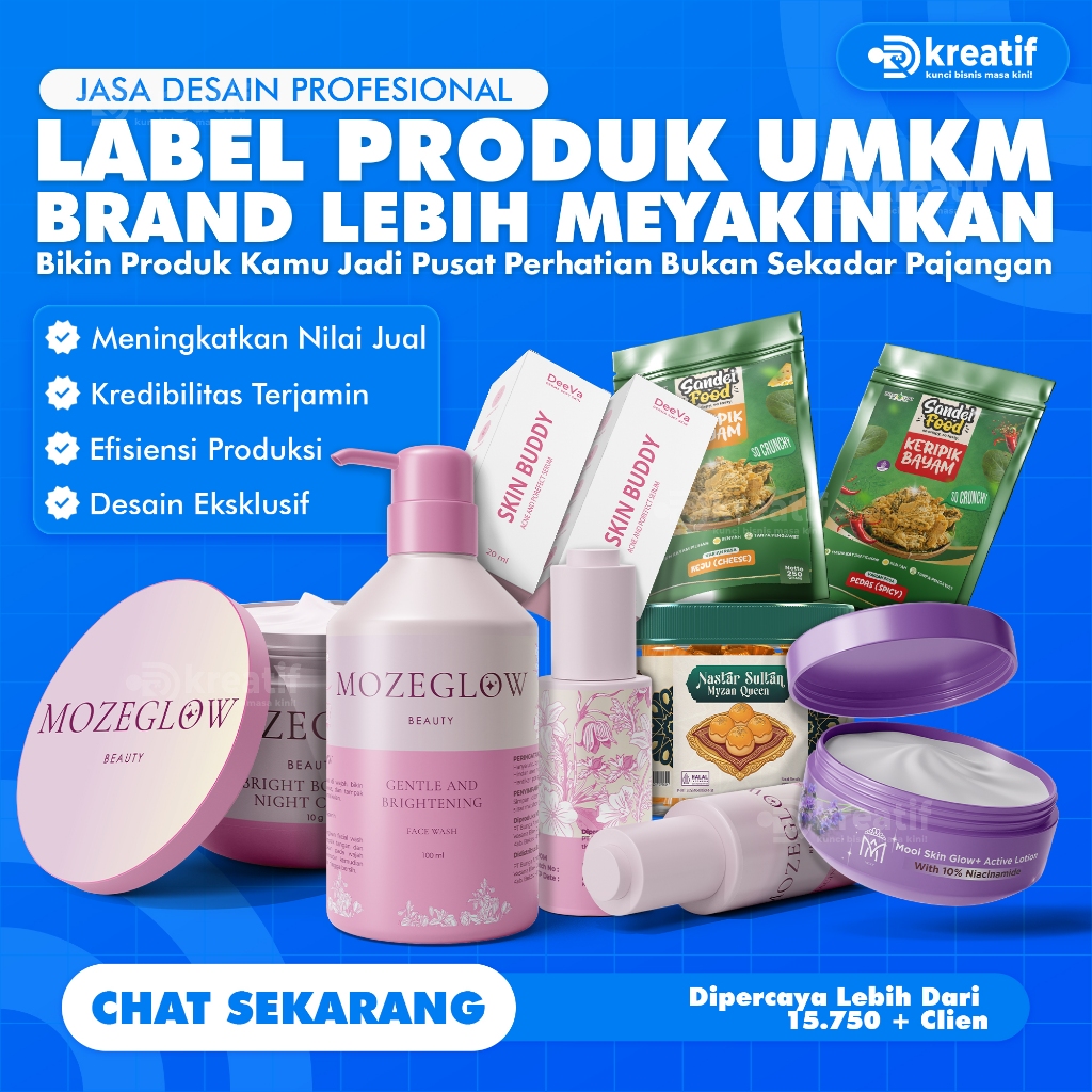 Jual Jasa Desain Label Produk UMKM Custom Profesional Kemasan Branding ...