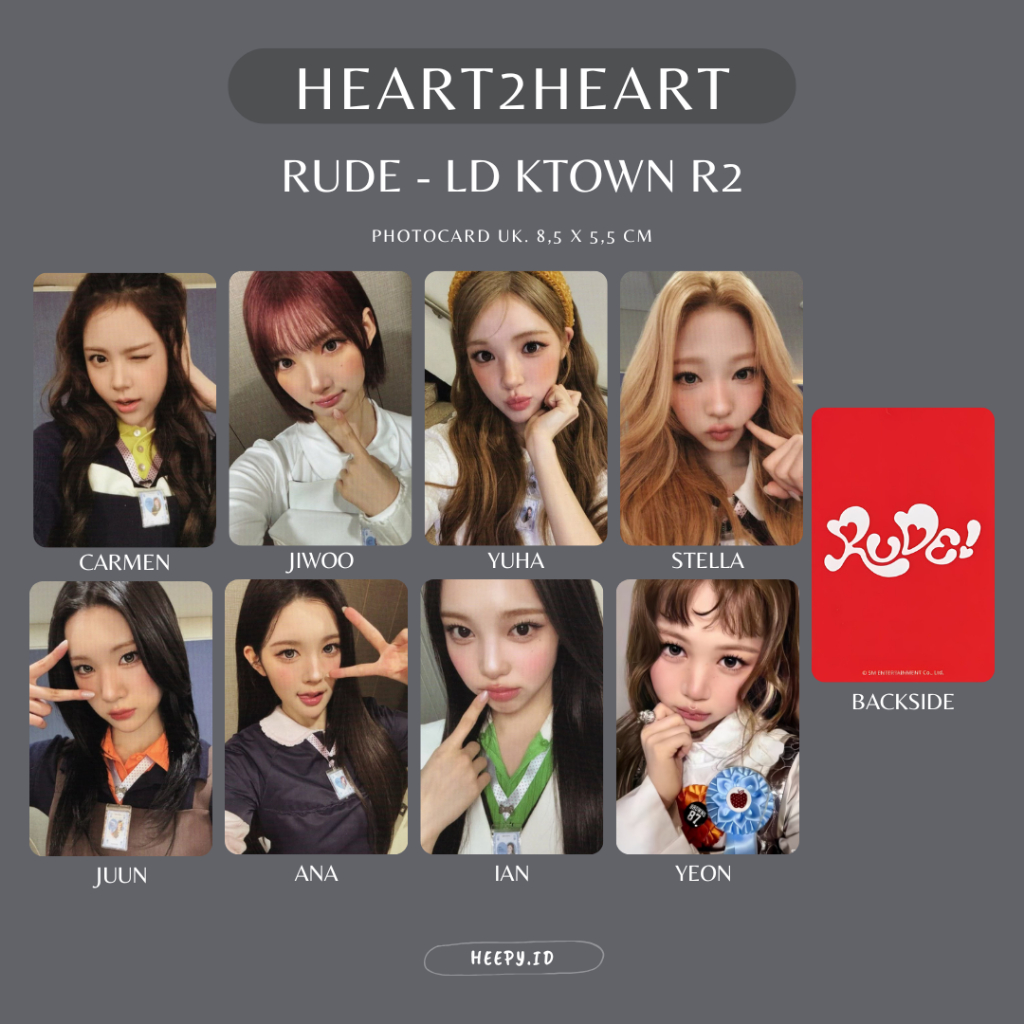 Jual [H2H] UNOFFICIAL PHOTOCARD H2H HEART2HEART RUDE | Shopee Indonesia