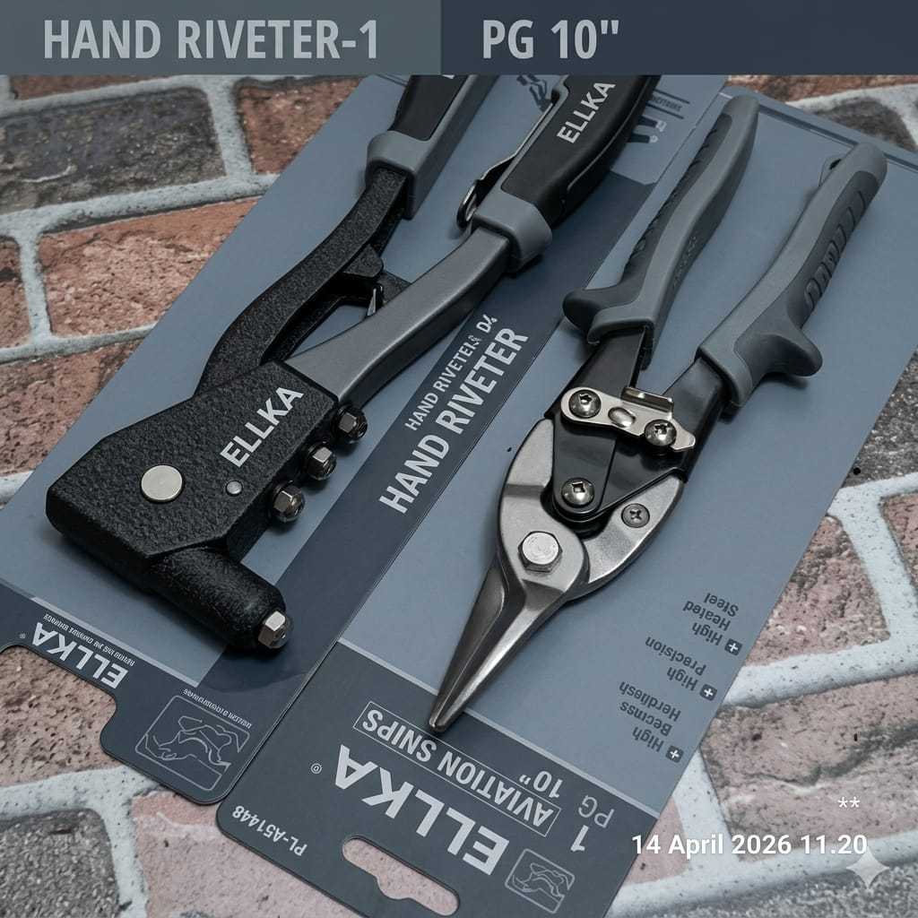 Jual TEKIRO 2 SET Gunting Baja Ringan + Tang Rivet / Gunting Seng 10 ...