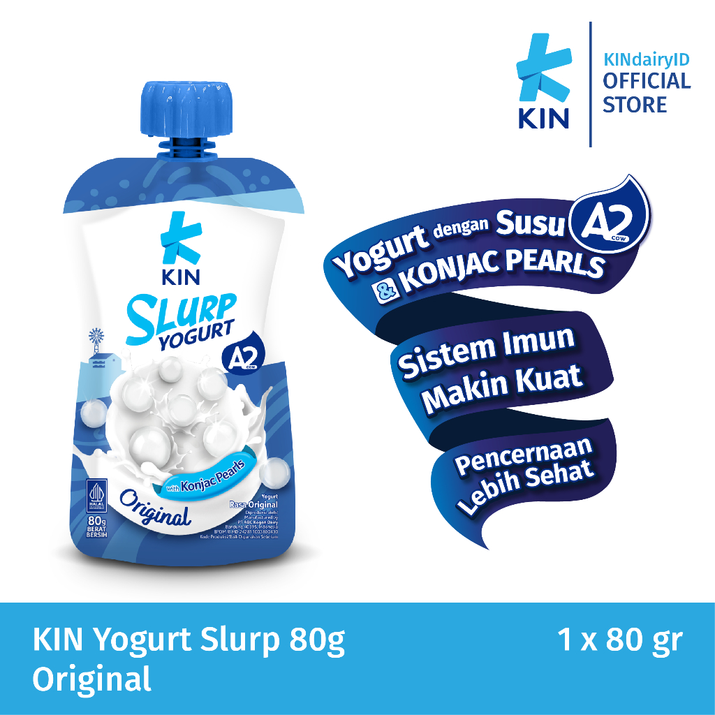 Jual KIN Yogurt Slurp Original 80gr | Shopee Indonesia