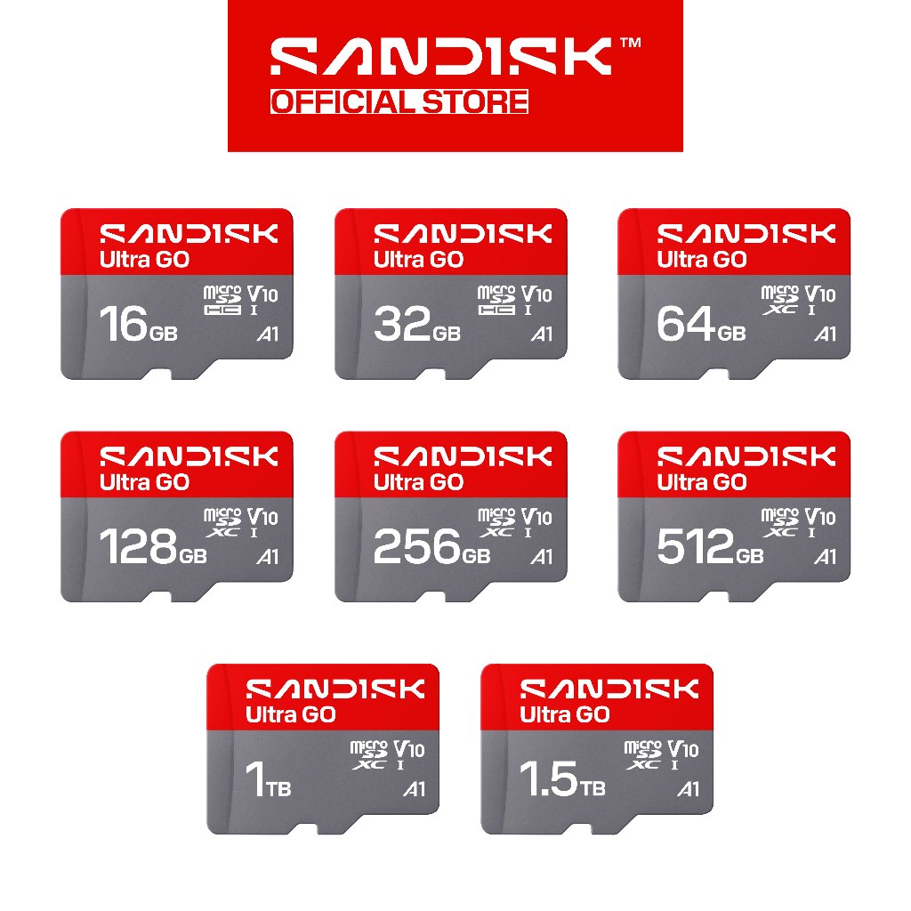 ( NEW ) SANDISK Ultra GO A1 MicroSDXC 32GB / 64GB / 128GB / 256GB UHS-I - QUGN