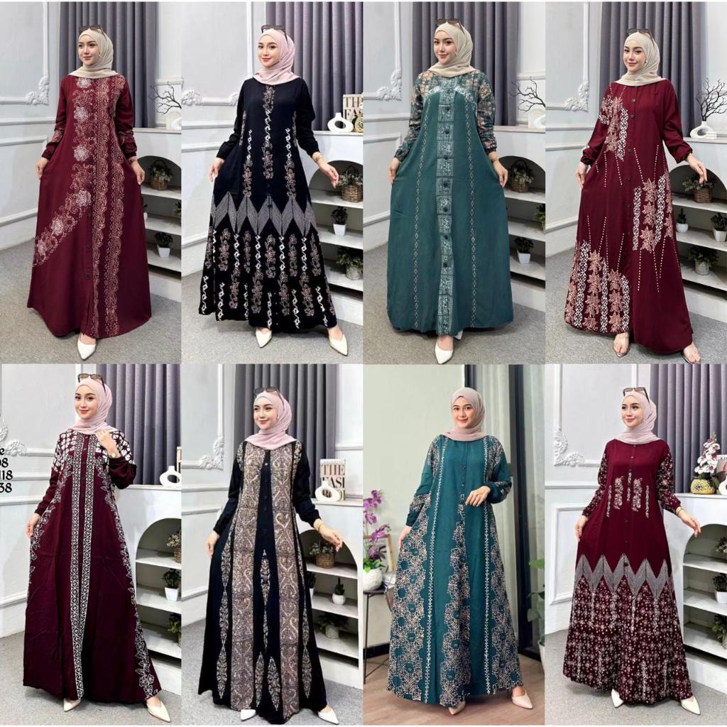 Jual ( S M L XL XXL ) Baju Gamis twill rayon ori gamis terbaru gamis ...