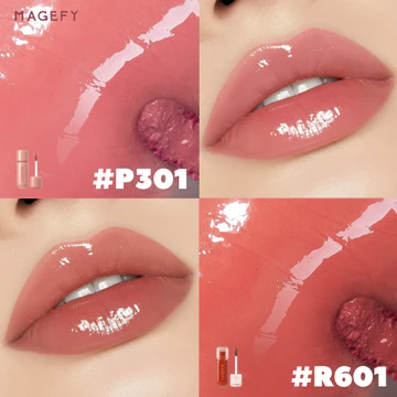 MAGEFY 2 IN 1 Glossy Lipstick Set Waterproof Long Lasting Silk Riasan Bibir Velvet Lip Gloss