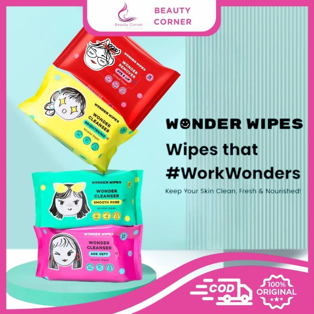 Wonder Wipes Wonder Cleanser Micellar Wipes - Tissu Pembersih Makeup 30 Sheets