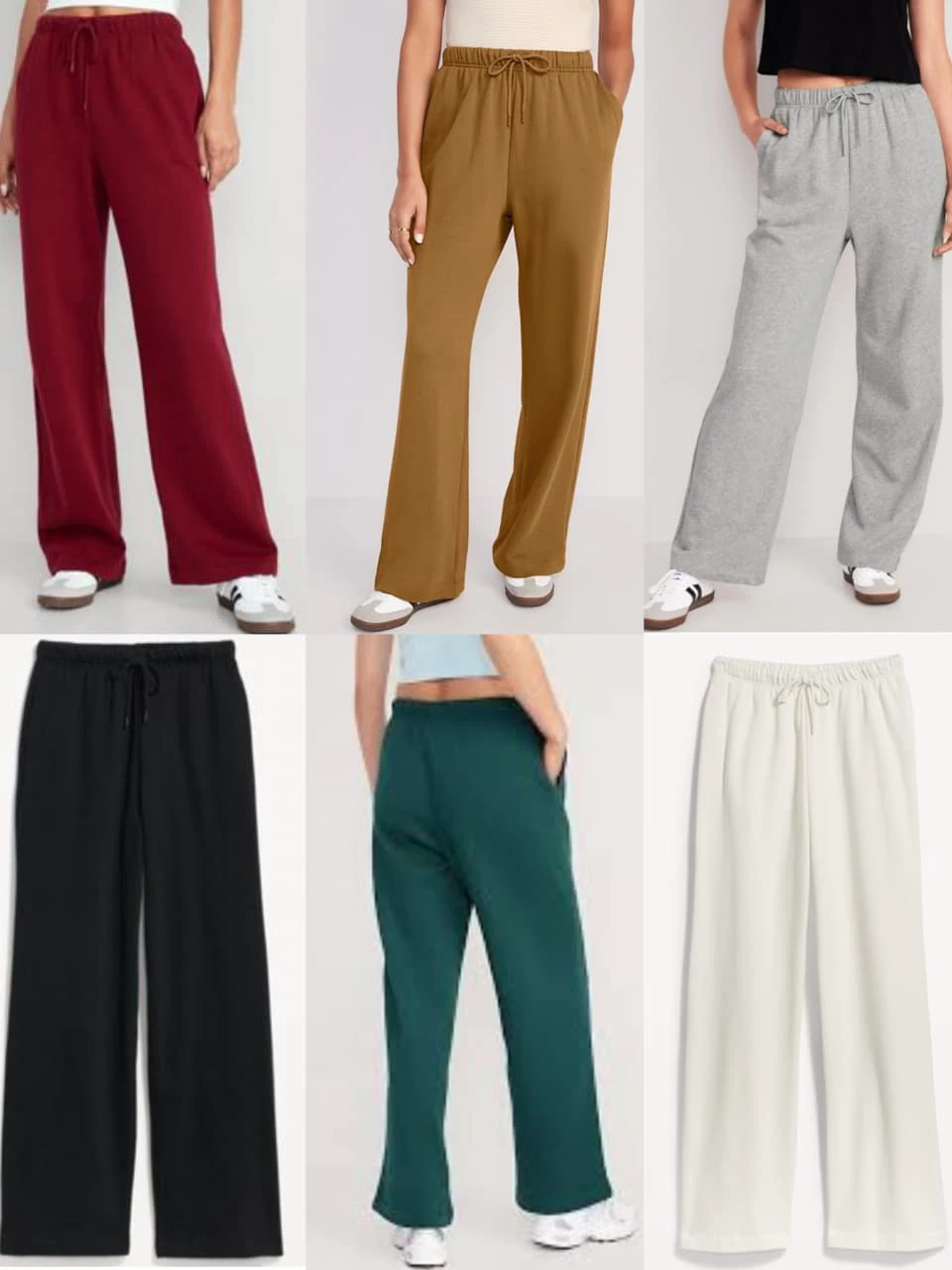 Celana Panjang Kulot OLN Extra High-Waisted Vintage Sweatpants - 2298