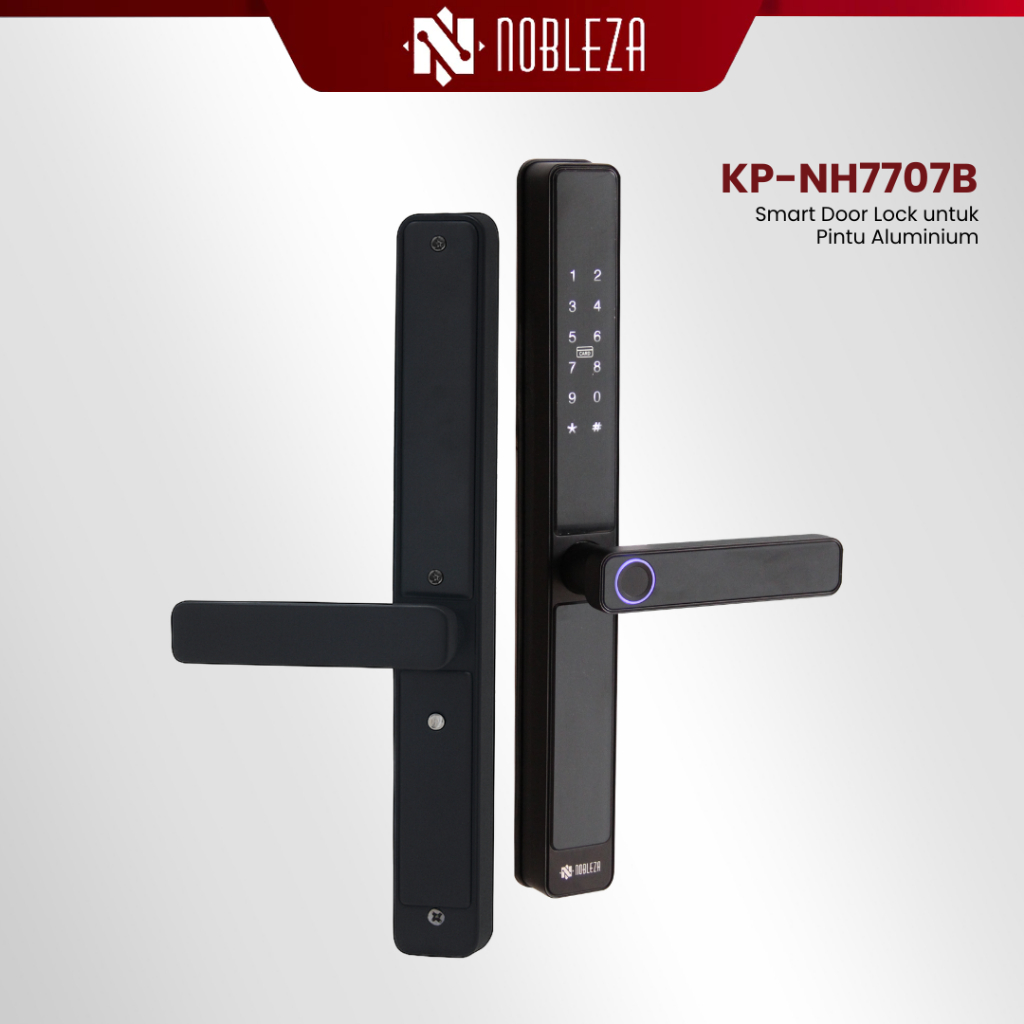 Jual NOBLEZA Smart Door Lock Kunci Pintu Digital Handle Pintu Aluminium ...