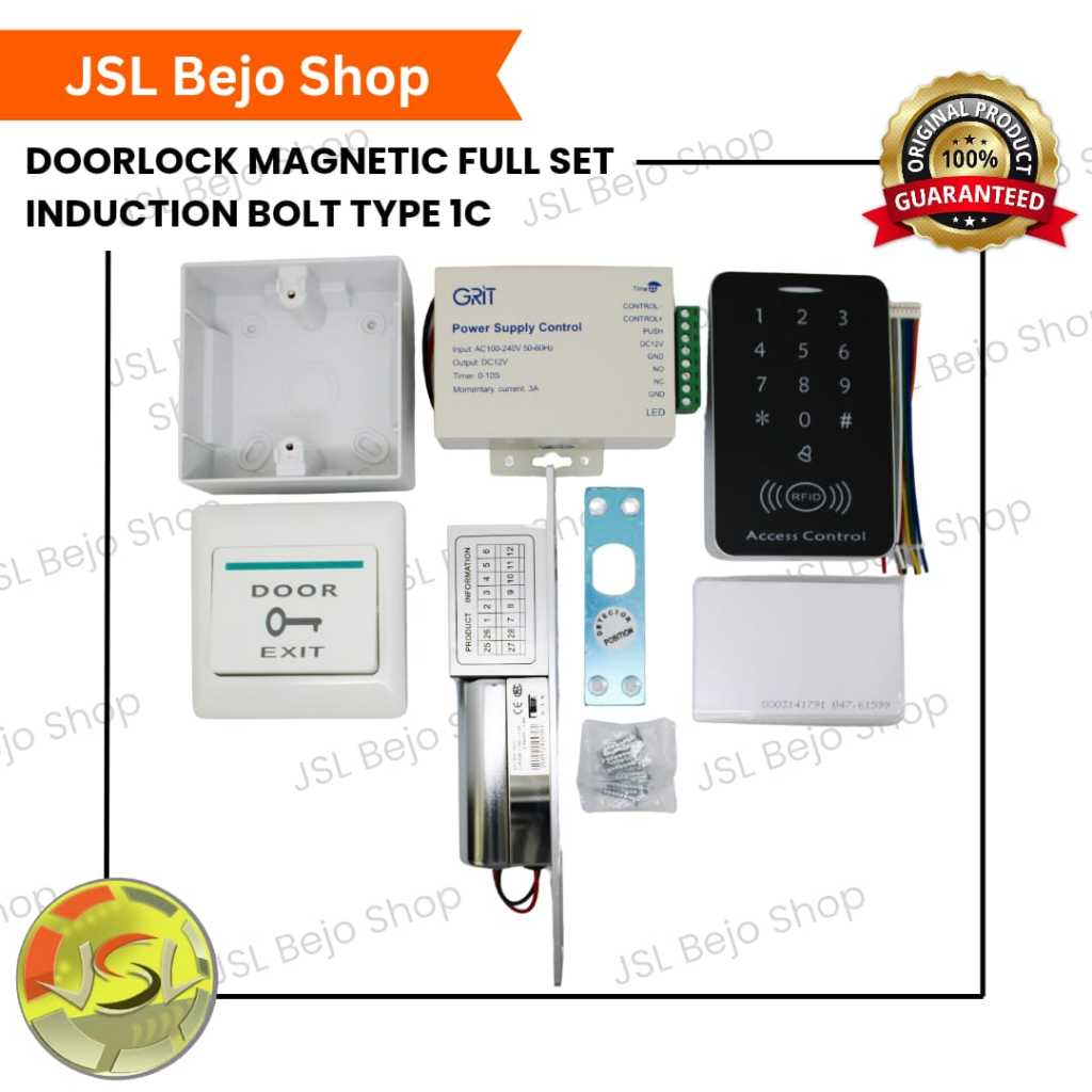 Jual Paket Access Control RFID Password Door Lock Kunci Pintu Magnetic ...