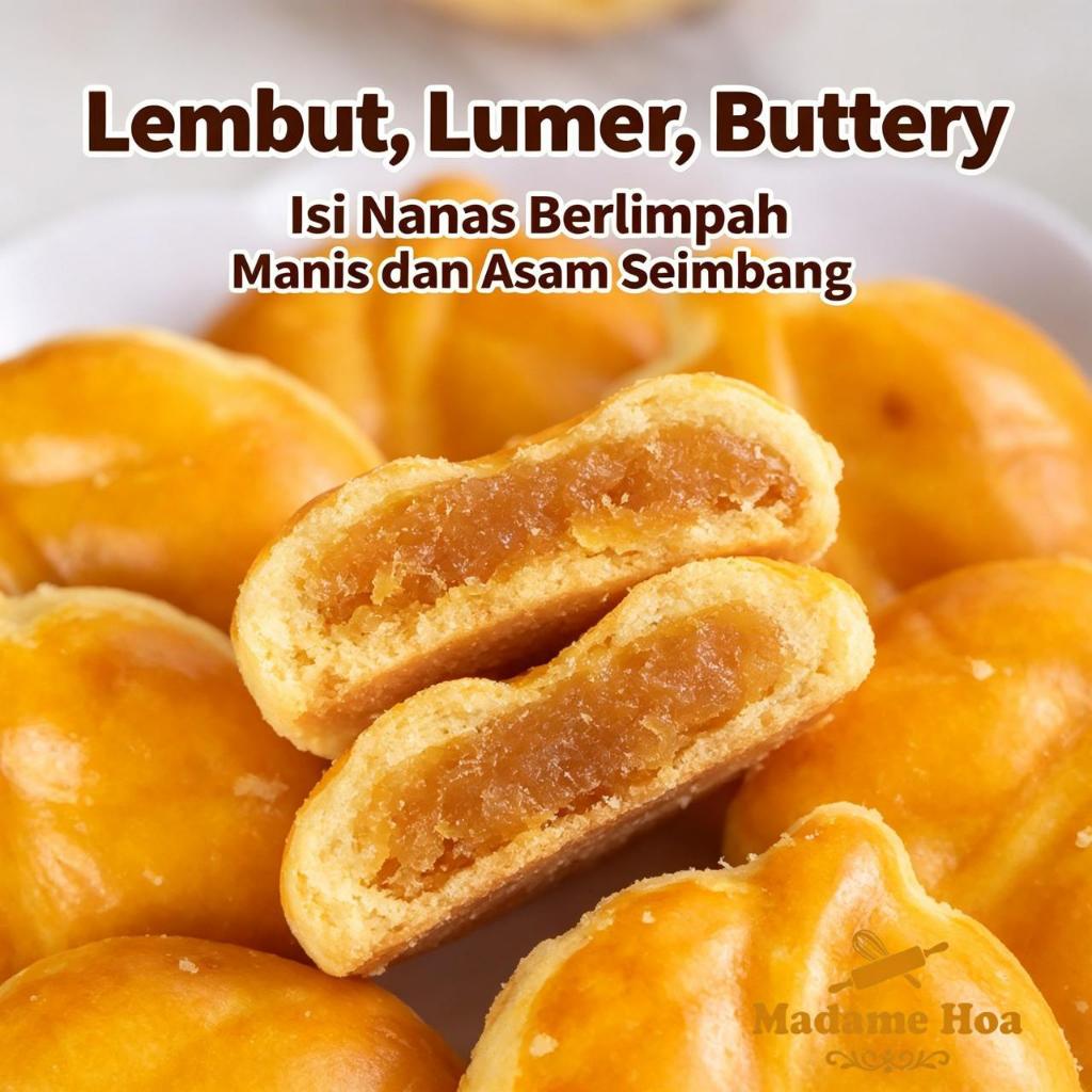 Jual Nastar Premium Daun Lembut Lumer Butter Wisman Asli Box 10 pcs ...