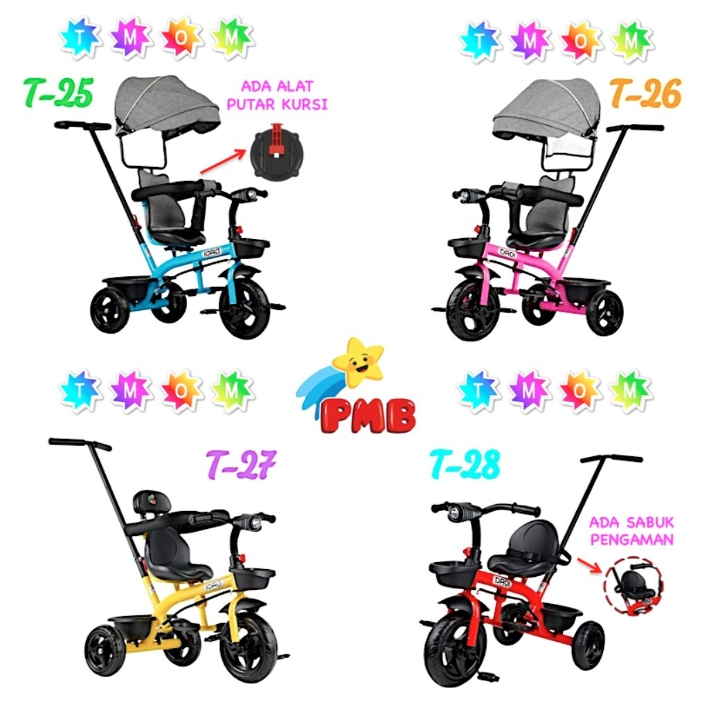 Jual Sepeda Stroller Roda 3 PMB Iora T25 T-25 Iora T26 T-26 Iora T27 T ...