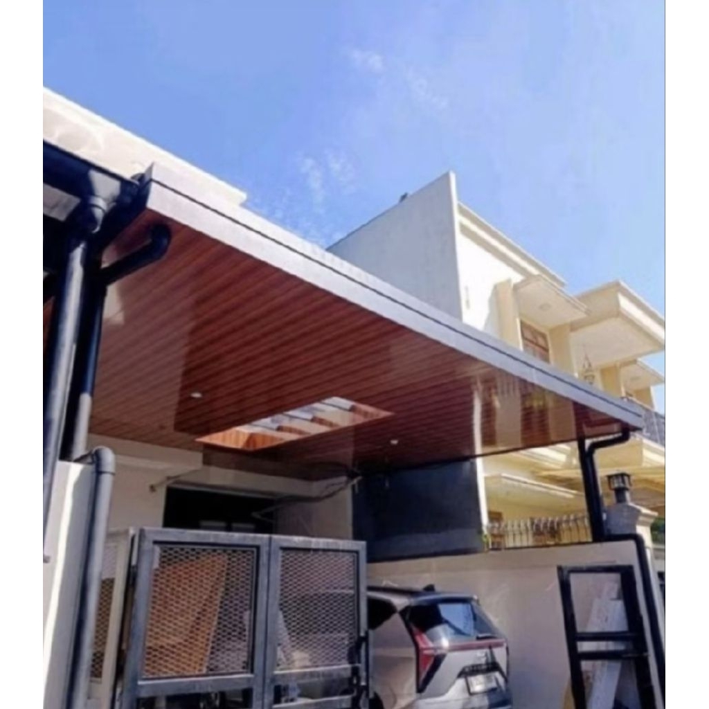 Jual pemasangan kanopy plavon pvc berikut baja ringan dan atap alderon ...