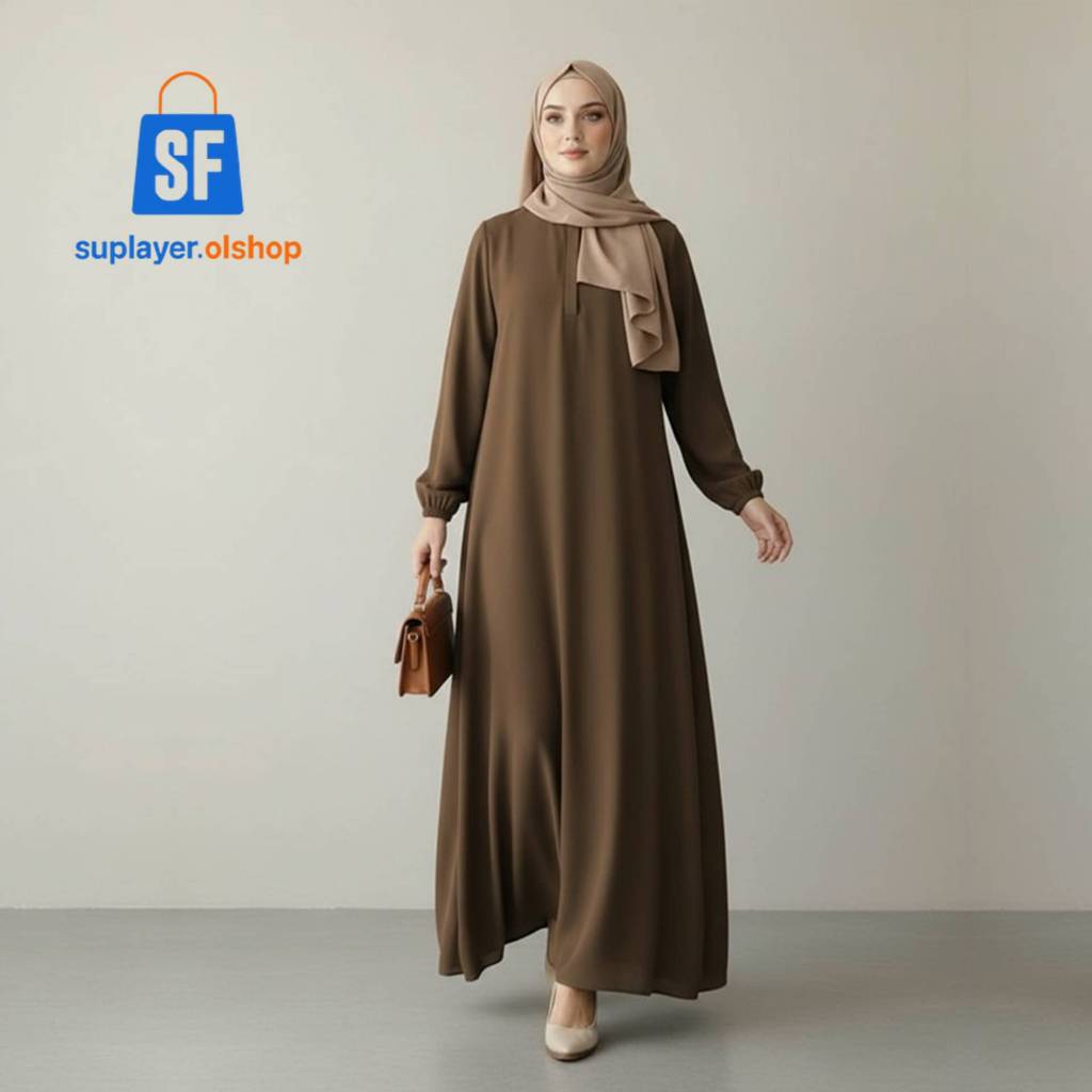 Gamis TOYOBO Polos KHODIJAH Series Busui Friendly