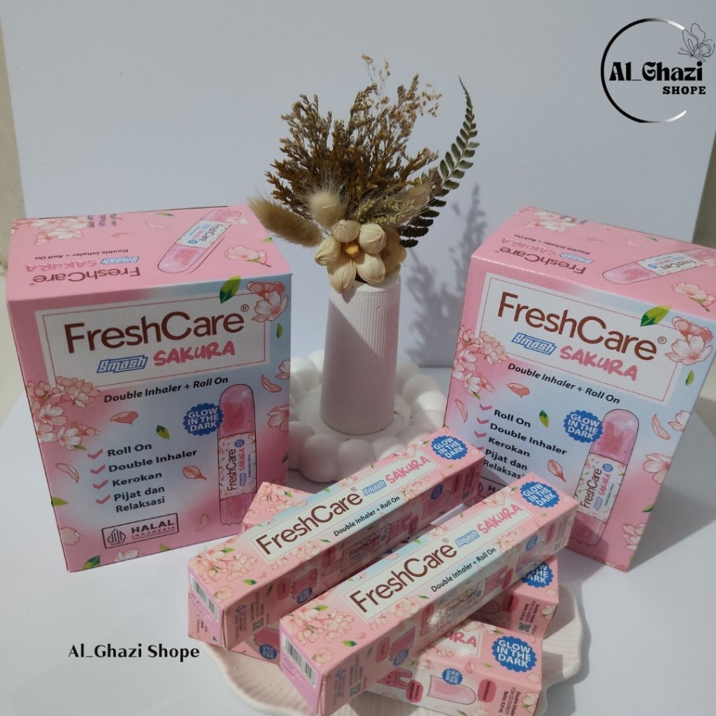 Jual FRESHCARE SMASH SAKURA 4in1 |Double Inhaler + Roll On 8 ml| ORI ...