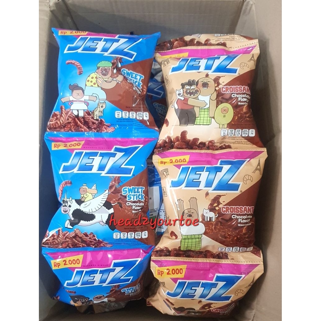 Jual JetZ Sweet Stick Coklat dan Croissant per 5 bungkus / Jetz Snack ...