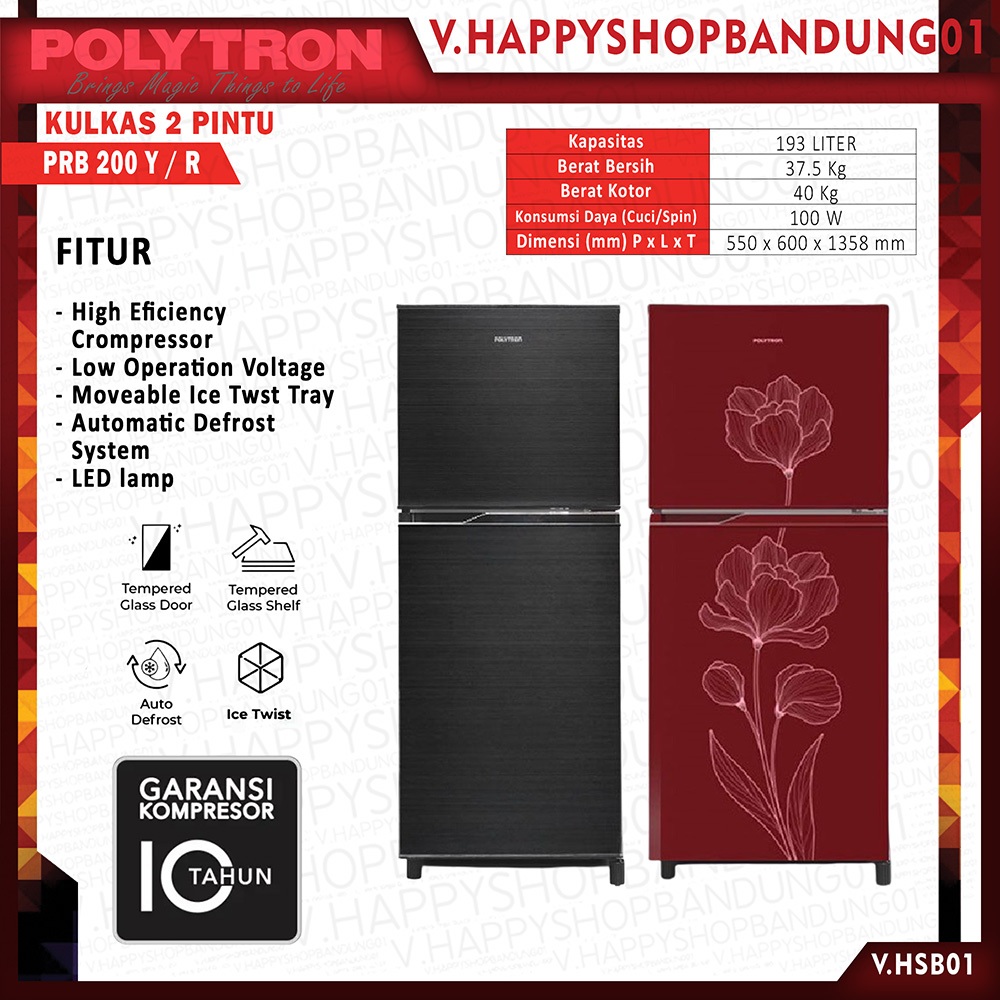 Jual Kulkas 2 Pintu Polytron Terlengkap & Harga Terbaru Juli 2026 ...