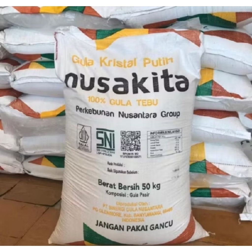 Jual Gula Nusakita 1 Sak 50kg/Gula Pasir Putih Loss 50kg | Shopee Indonesia