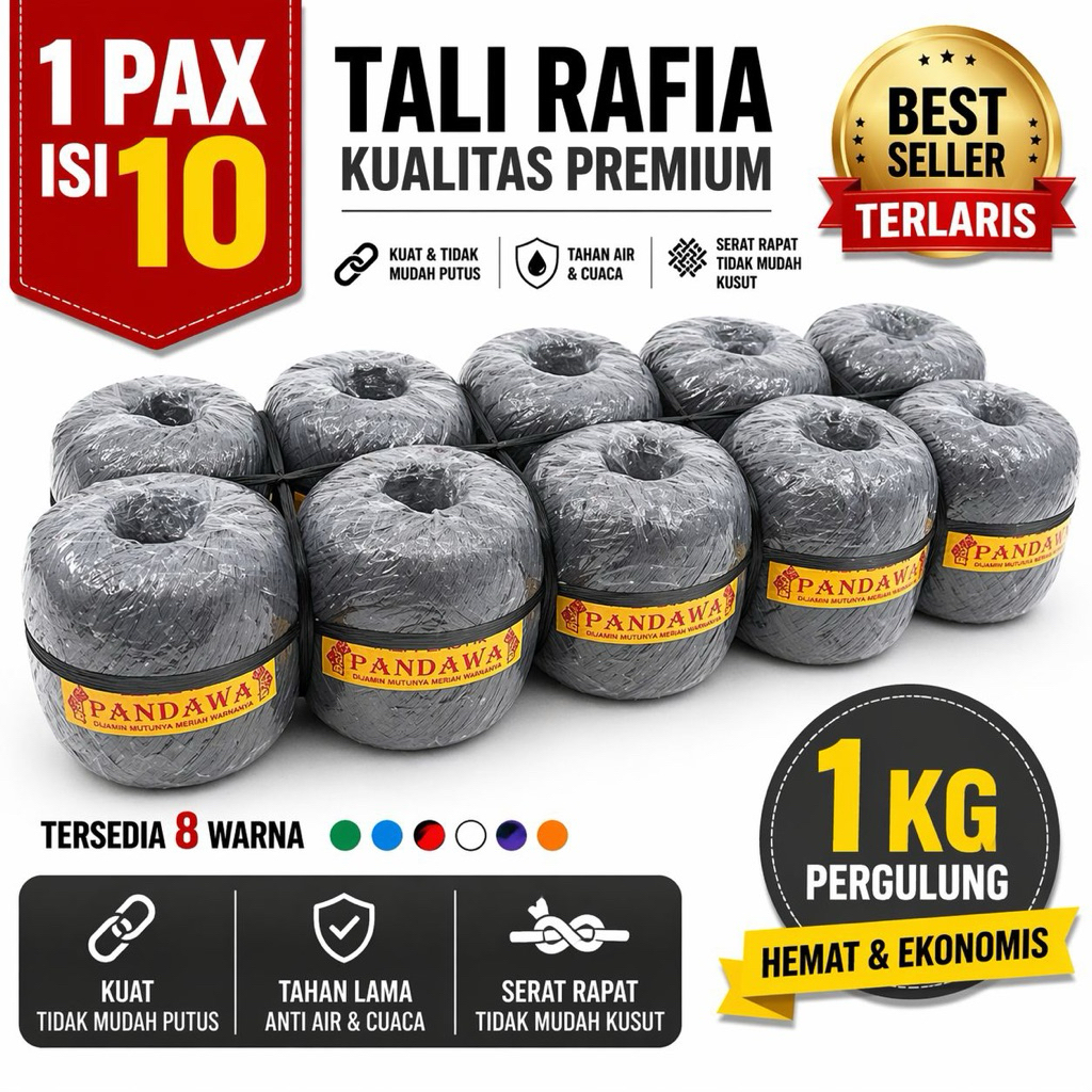 Jual Tali Rafia 1 Roll Terlengkap & Harga Terbaru Juli 2026 | Shopee ...