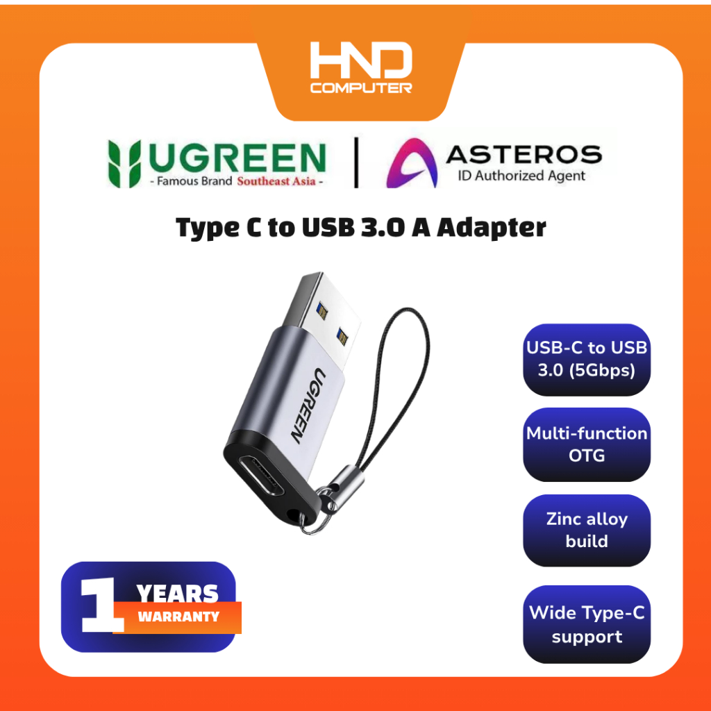 Jual UGREEN OTG Type C Male to USB Female 3.0 Converter Adapter - 50283 ...