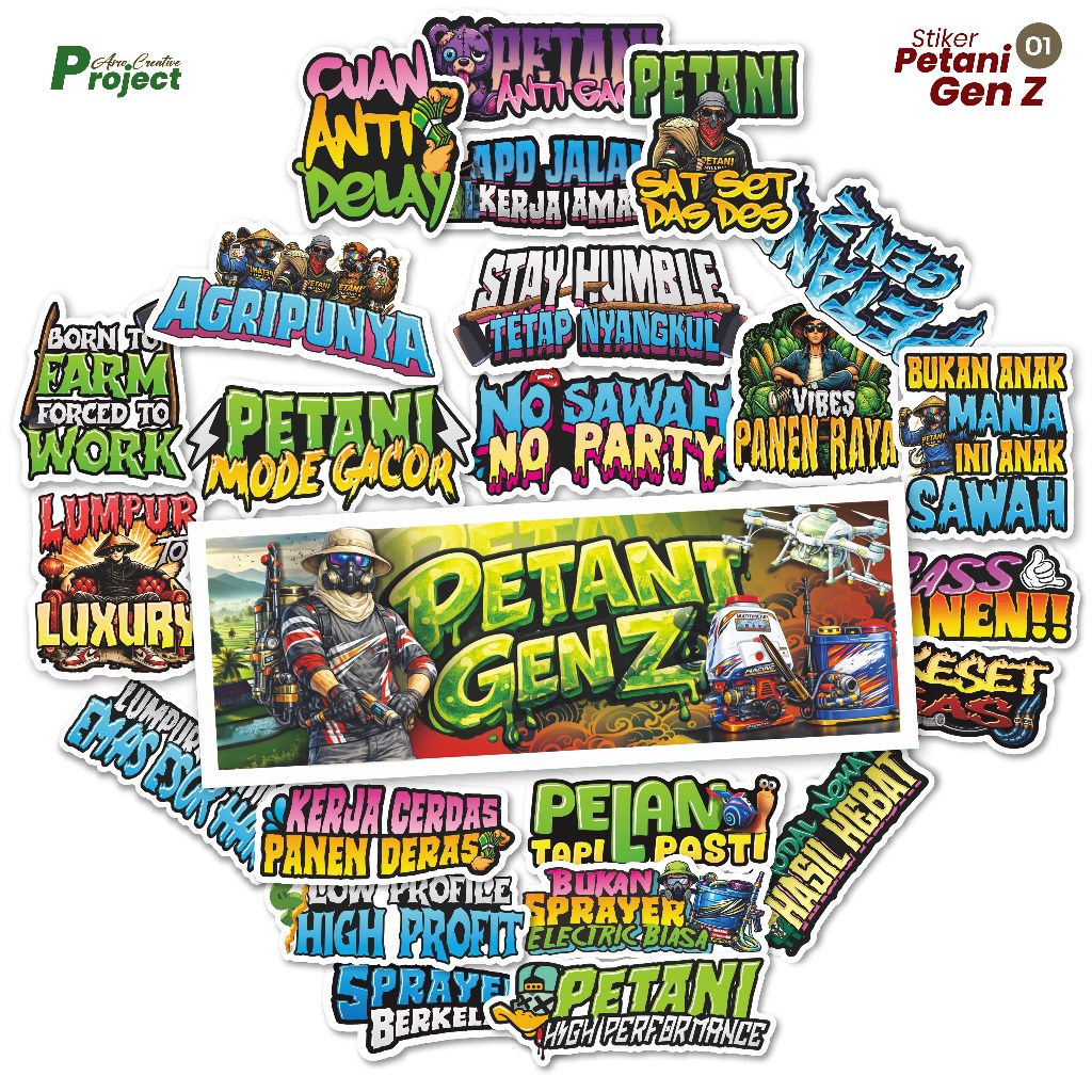 Jual Sticker Petani Gen Z / Stiker Tangki Semprot Pertanian | Shopee ...