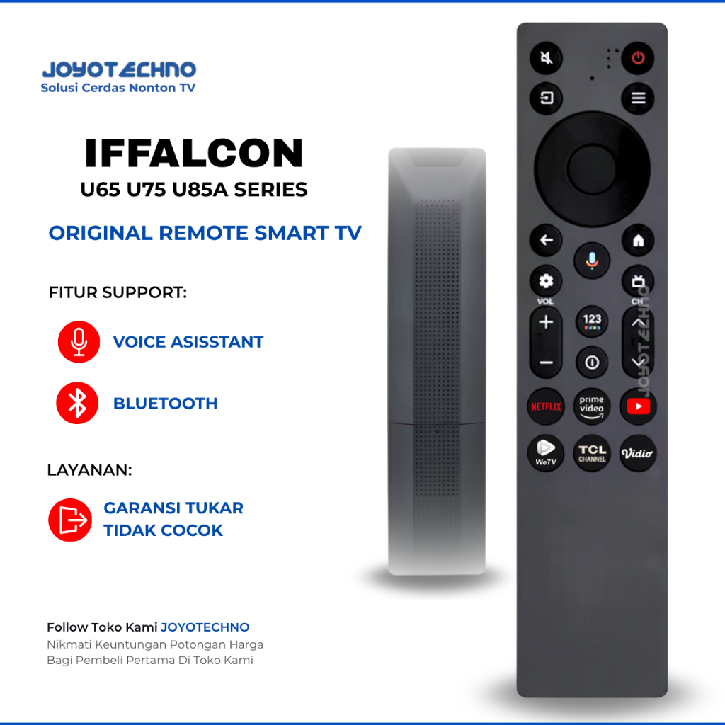 Jual Remote iFFALCON Smart TV U65 Series Support Voice Dengan Koneksi ...