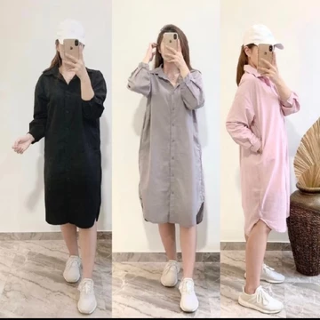 Wear Cameo Samantha Linen Dress ShirtDress Linen Casual Wanita Soft Panjang