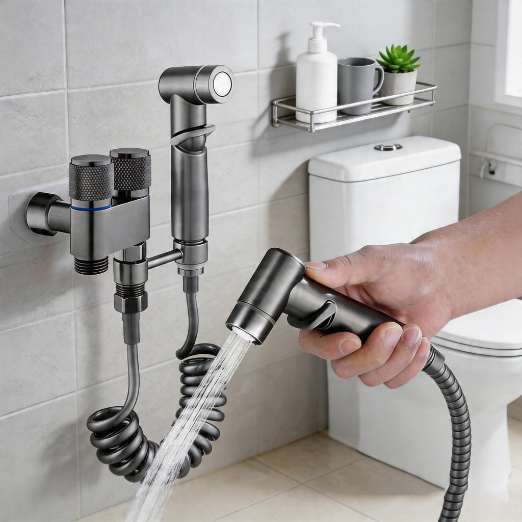 Jet Spray Kloset Duduk Premium Stainless Steel 304 | Semprotan Toilet Modern untuk Kamar Mandi | Shower WC Hemat Air & Kuat