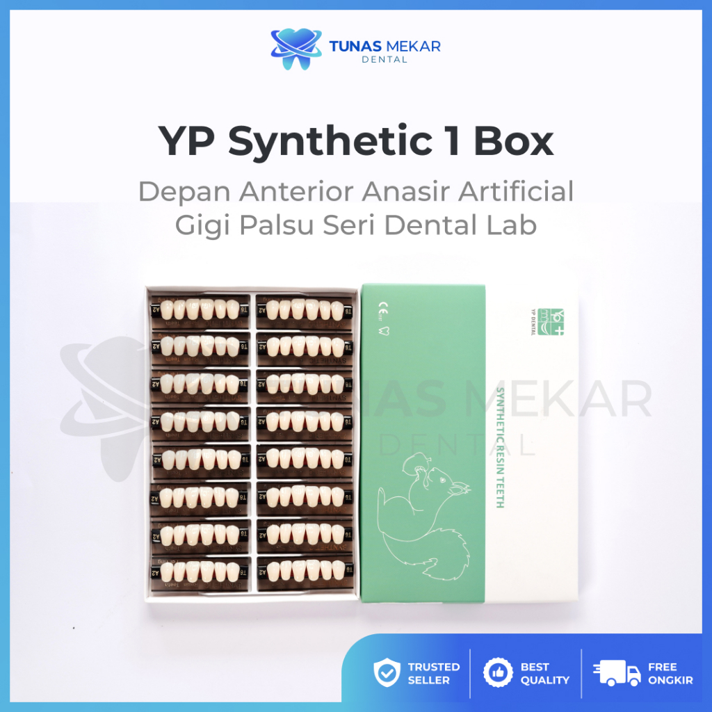 Jual YP Synthetic 1 Box Depan Anterior Anasir Artificial Gigi Palsu ...