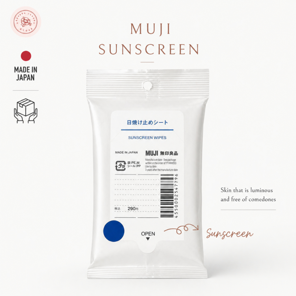 Jual MUJI Sunscreen Sheet SPF12 PA+ Oil Control Sheet 12 Sheets ...