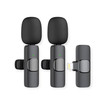 Mic Clip On Microphone Wireless Portabel Type C Lightning Android Iphone Konektor Wireless