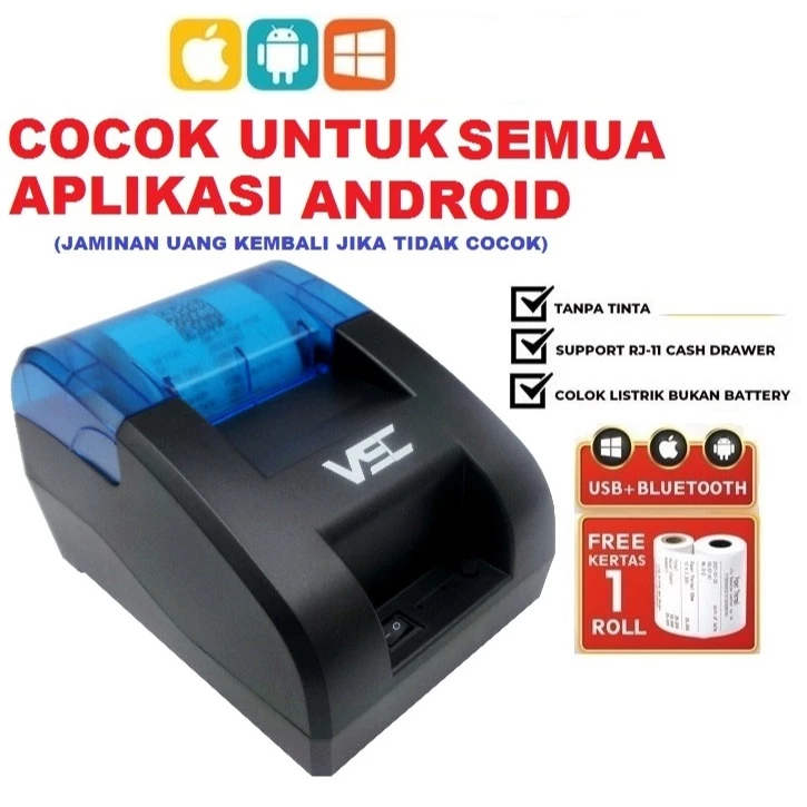 Jual 58V VSC PRINTER THERMAL BLUETOOTH VSC 58V Kasir PPOB Desktop Print ...
