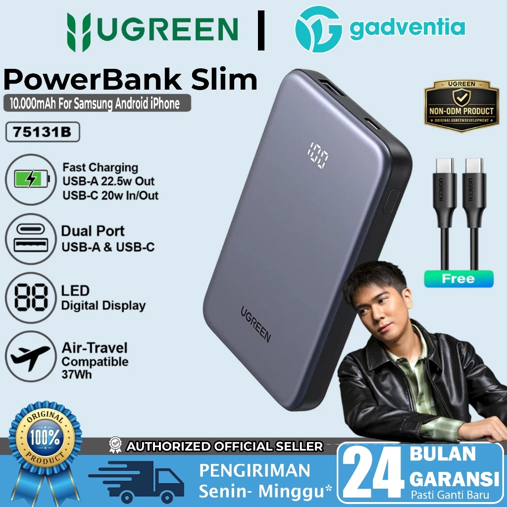 Ugreen Power Bank 10000mAh 20000mAh Powerbank PD Type C Fast Charging 20W 30W For iPhone Android