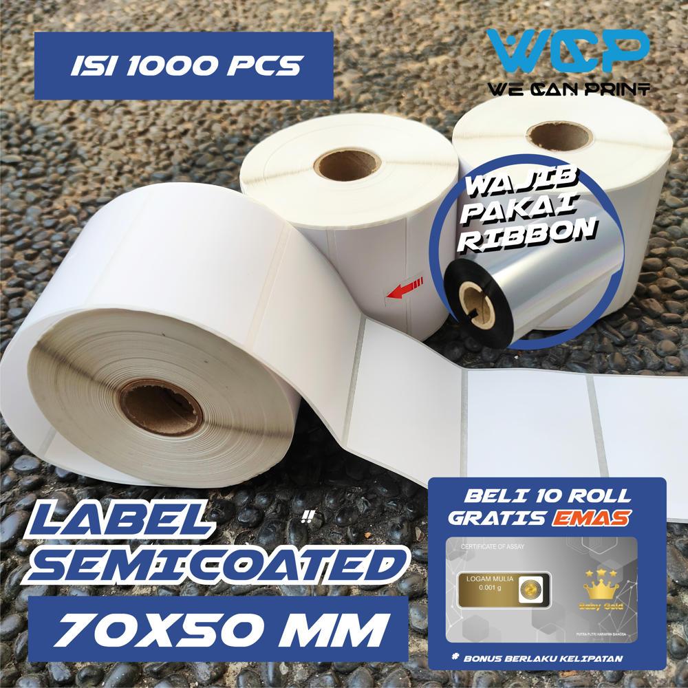Jual Label Printer Barcode 70x50 Kertas Sticker 70 x 50 mm Semicoated ...