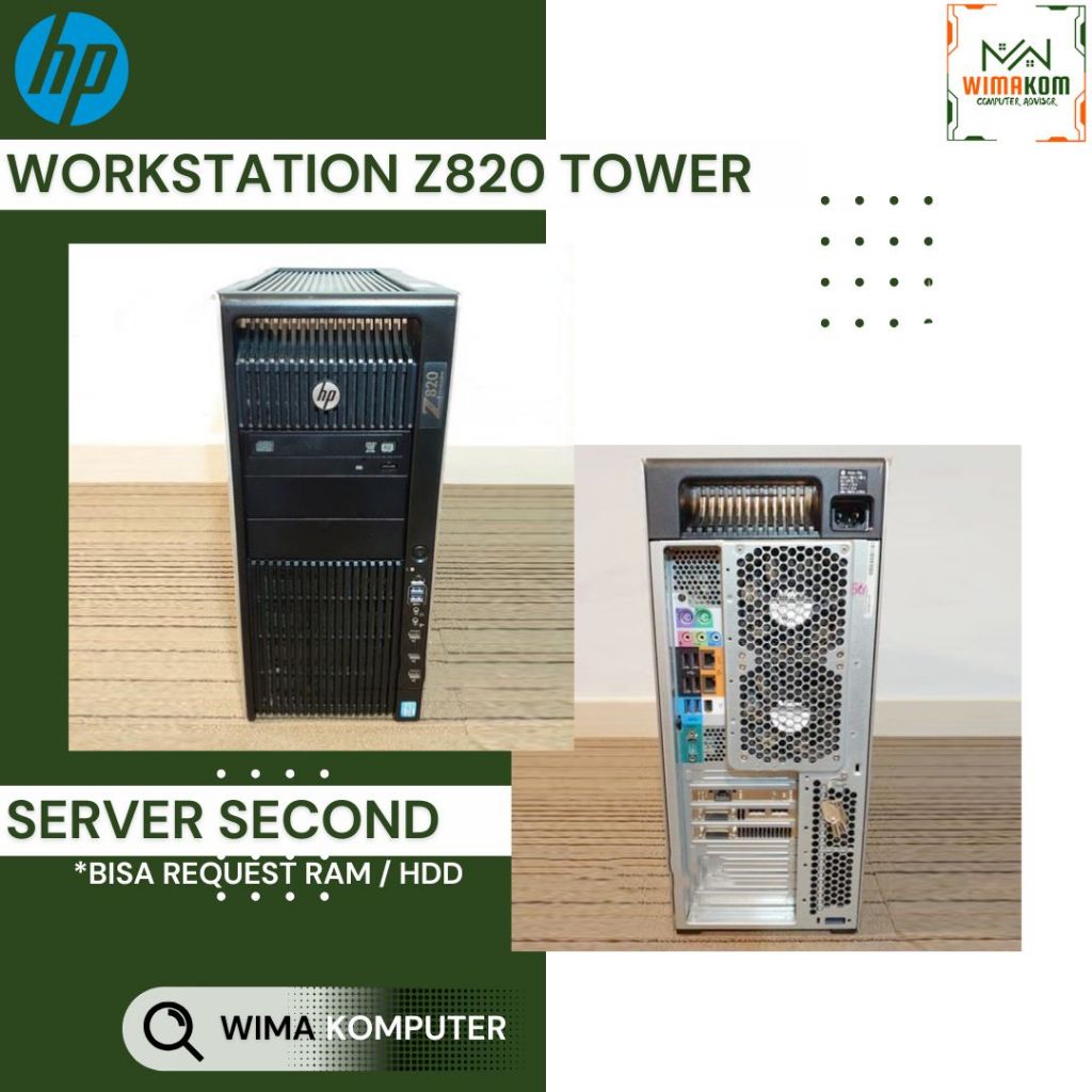 Jual SERVER HP WORKSTATION Z820 2x Xeon E5-2665 32 CORE RAM 128GB