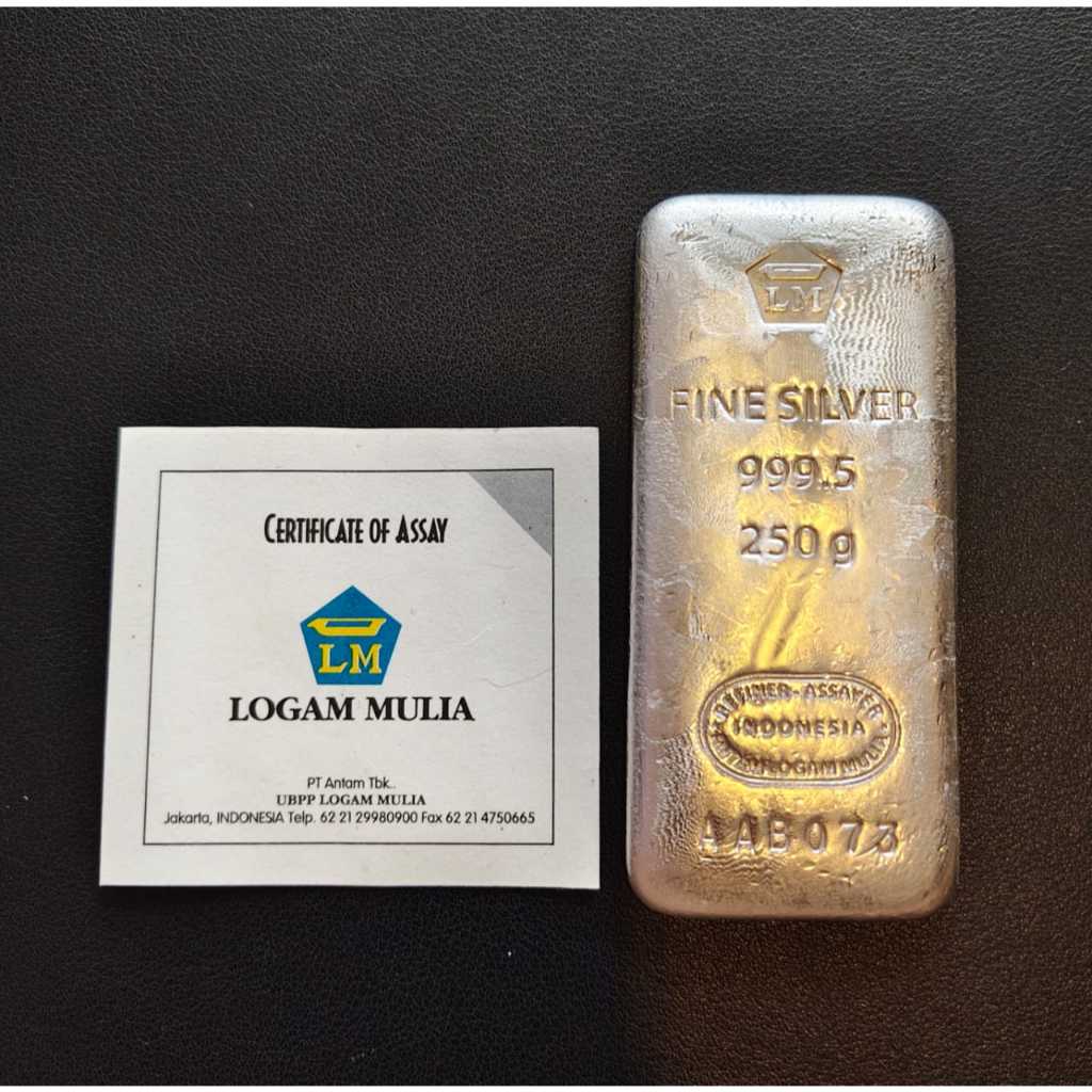 Jual PERAK BATANGAN ANTAM 250 GR LOGAM MULIA SILVER BAR | Shopee Indonesia