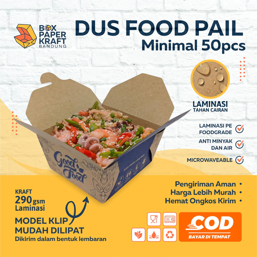 Food Pail Rice Box Kraft
