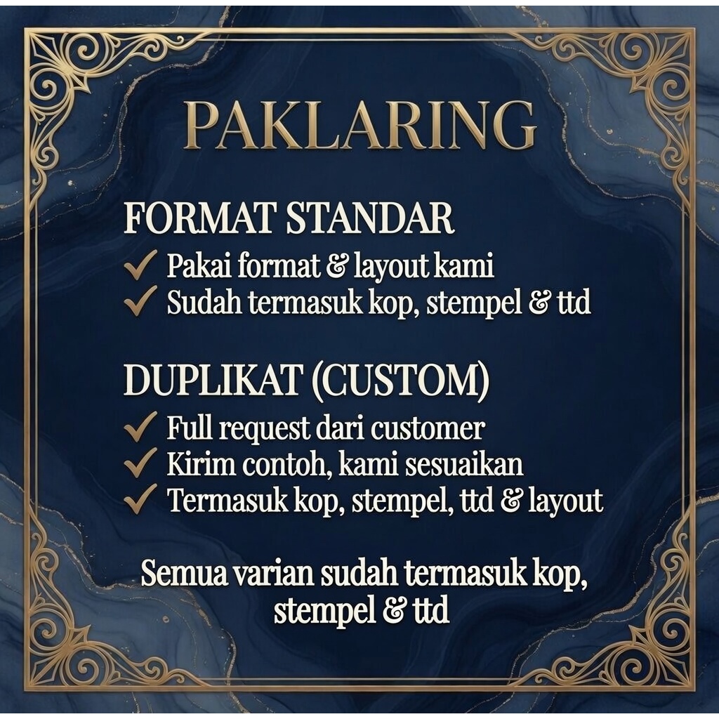 Jual JASA PEMBUATAN PAKLARING / SURAT KETERANGAN KERJA PROFESIONAL ...