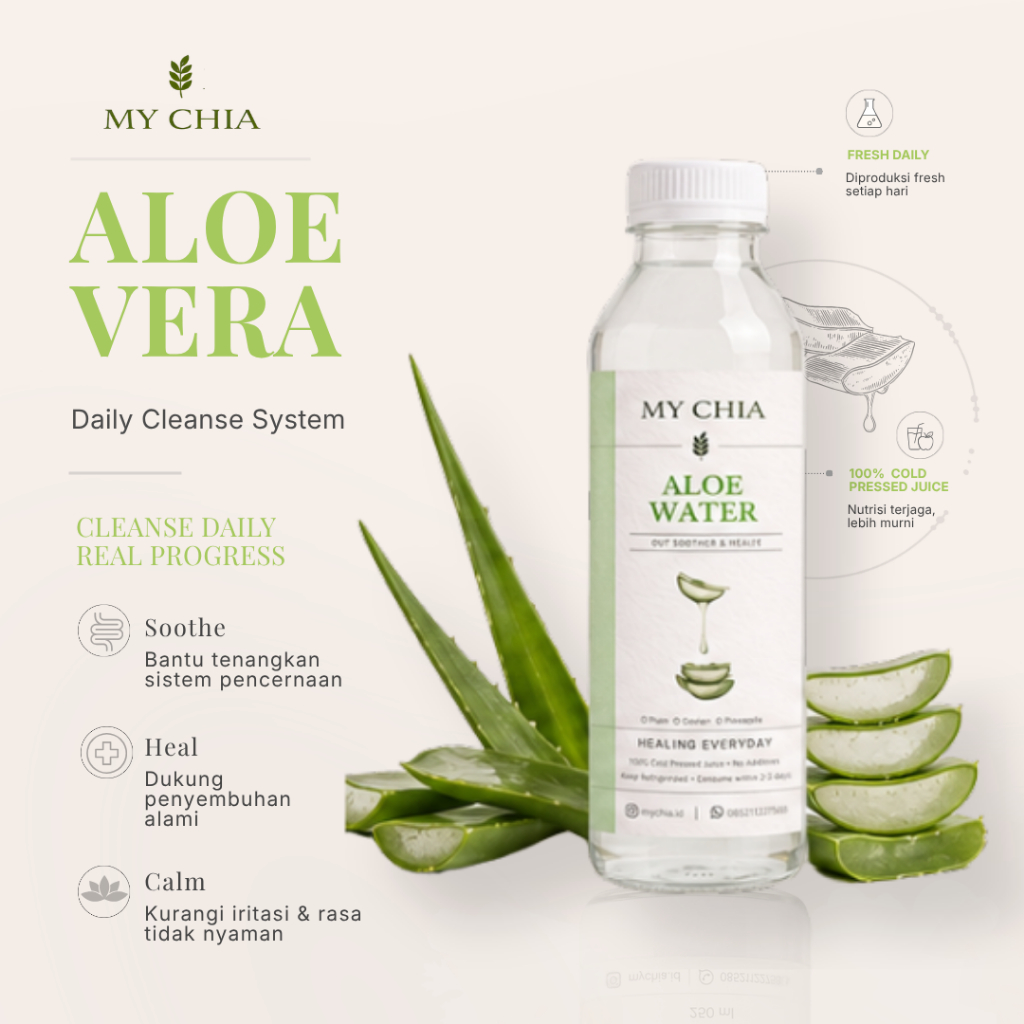 Jual MY CHIA Aloe Water 100% RAW Pure Medical Medium Air Lidah Buaya  Healing Juice Jus Gerd Maag Detox Cleanse | Shopee Indonesia