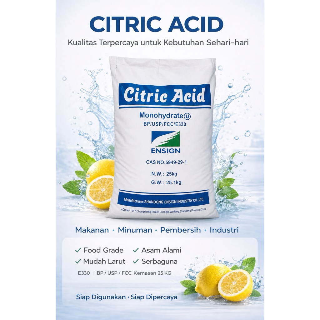 Jual citrun / citric acid /sitrun / asam sitrat weifang 1kg foodgrade ...