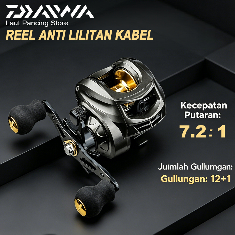 reel baitcasting bc reel pancing 12+1bb max drag 30kg ratio 7.2:1 reel bc murah anti lilitan