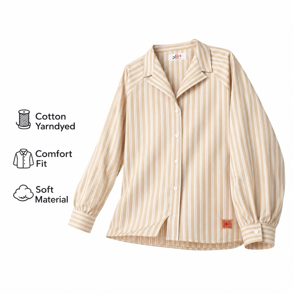pB+ Valtessa Blouse - Kemeja Wanita Lengan Panjang Atasan…